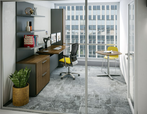 Private Office Reff Profiles Life Islands Collection by Knoll Sapper Monitor Arm Muuto Fiber Side Chair Muuto Tip Table Lamp